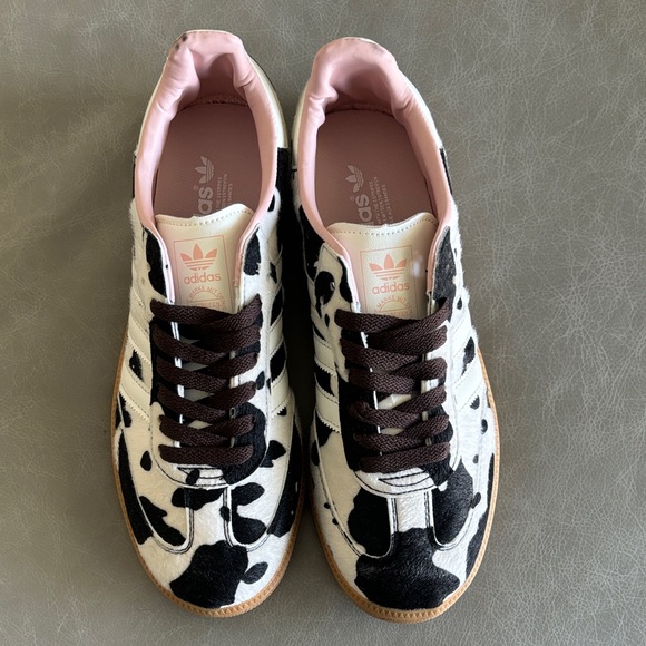 adidas Shoes - Adidas Black and White Cow Pattern Sneakers